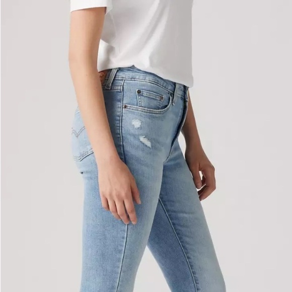 Levi's Women's 721 High Rise Skinny Leg Factory Distressed Stretch Jeans 25 x 30 - Picture 3 of 15